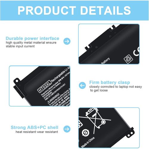 HP HT03XL Laptop Battery for -Pavilion 14-CE 14-CF 14-DF 15-CS 15-DA 15-DB 15-DW 17-by 17-CA