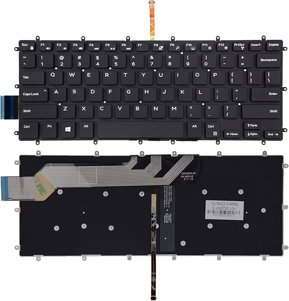 Dell Inspiron 5370/13-7370/7380 Backlit Replacement Keyboard (0WHHF9)