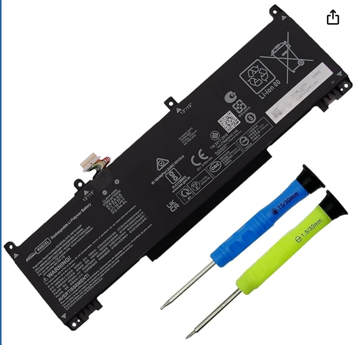 RH03XL M02027-005 Laptop Battery Replacement for HP ProBook 430 440 445 450 455 630 640 650 G8 G9 G10